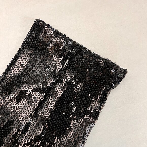 Ramy Brook Ash Black Sequin Drape Cowl Neck Top Sz S - Picture 12 of 16